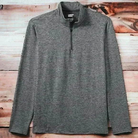 Land's End Men's Rapid Dry Space Dye Quarter Zip Pullover Shirt Size XL. - Picture 1 of 5